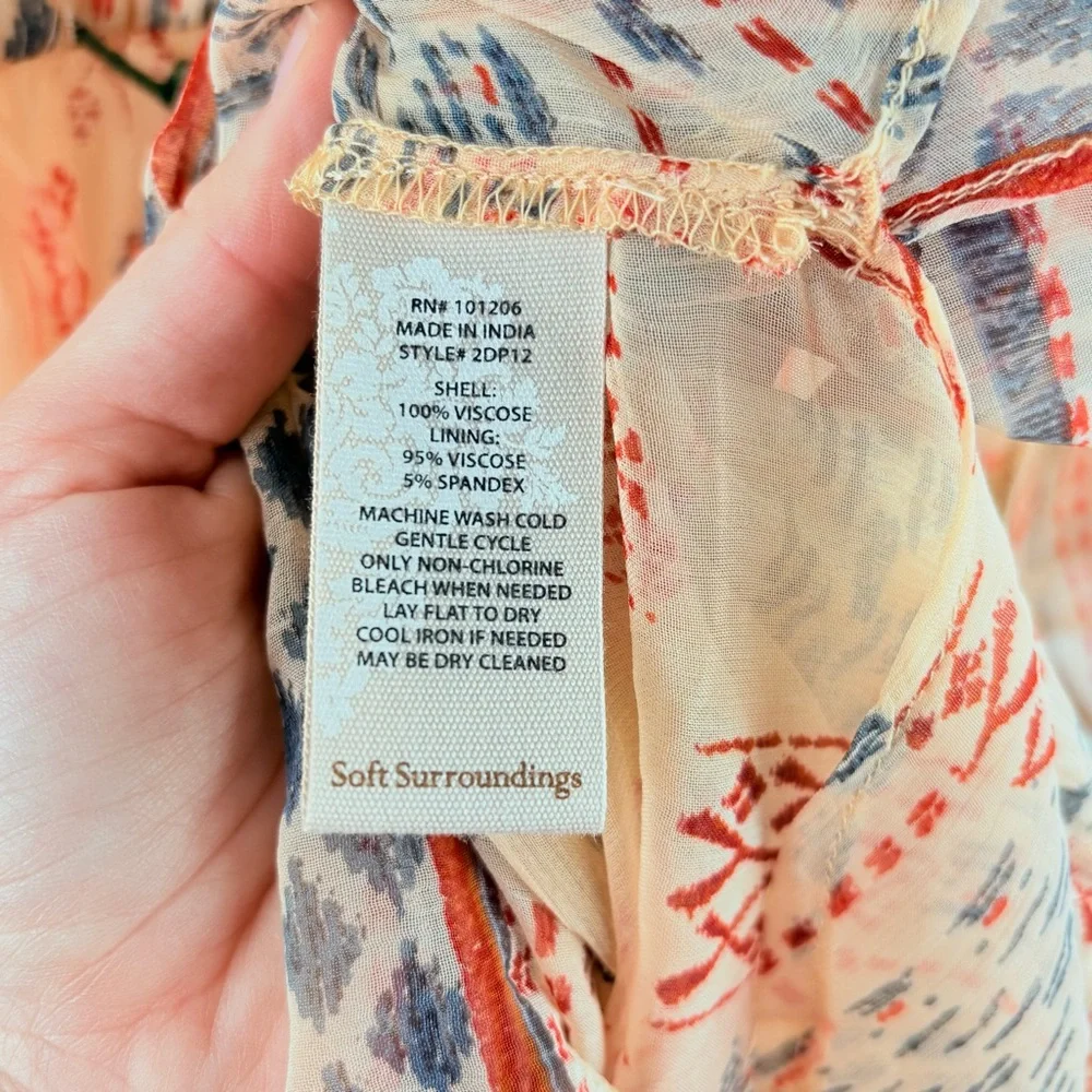 Soft Surroundings Multicolor Patterned Blouse - Picture 8 of 13